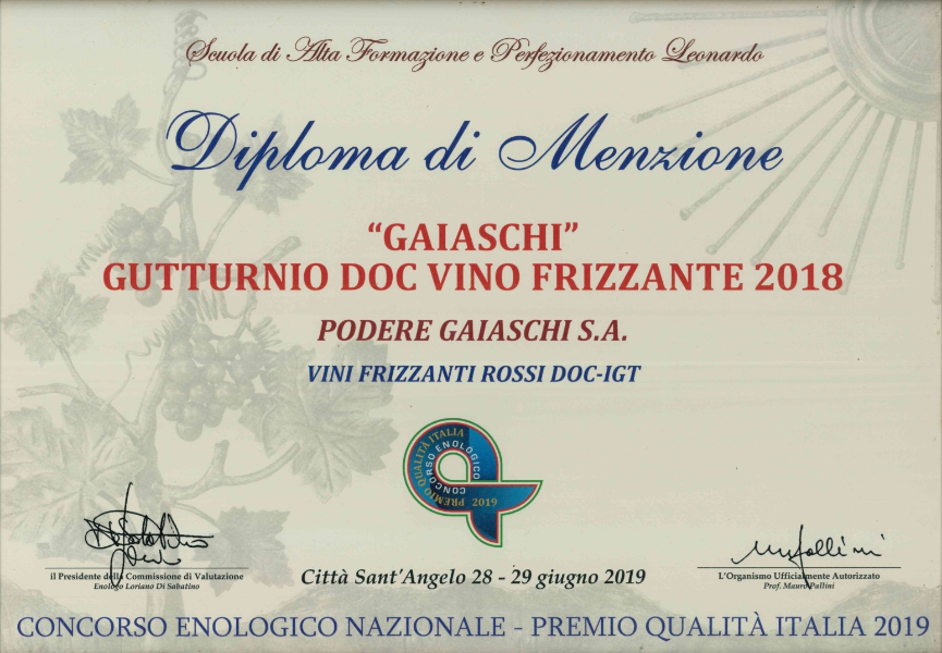 Gutturnio diploma 2018